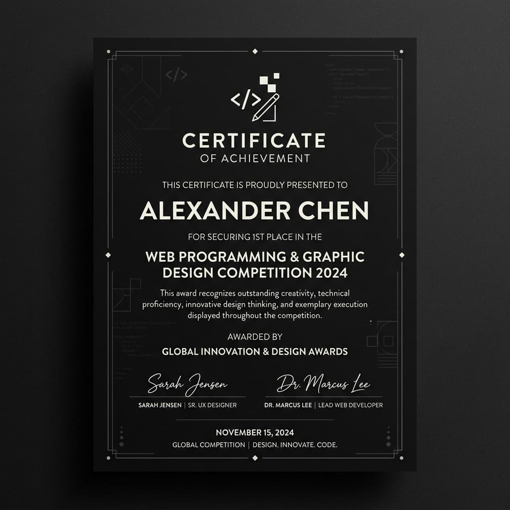 First Winner - Web & Graphic Design Competition